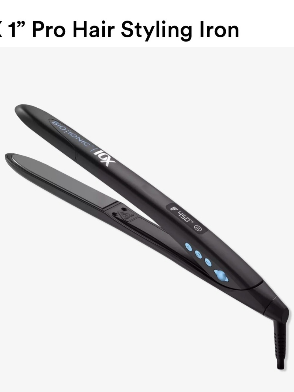 Bio-Ionic 1" IGX Professional Flat Iron - Black